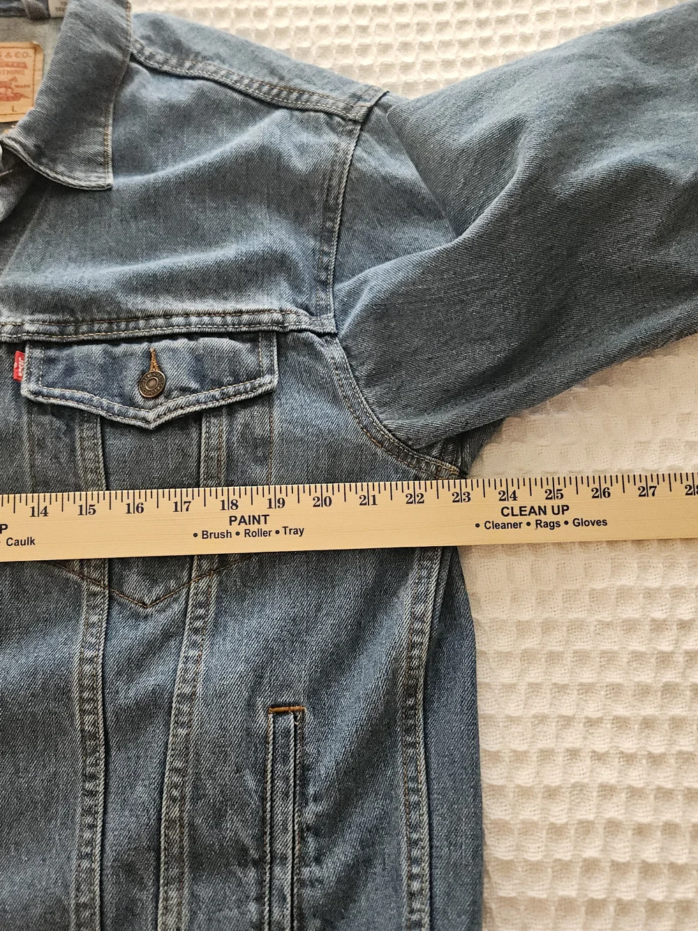 Levi's Men's L Blue Trucker Jacket Button Front Pockets Chest 46 70507
